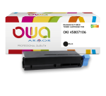 Toner remanufacturé OWA - haute capacité - Noir - pour OKI 45807106