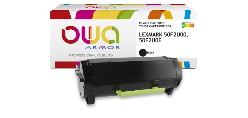 Toner remanufacturé OWA - très très haute capacité - Noir - pour LEXMARK 50F2U00, 50F2U0E