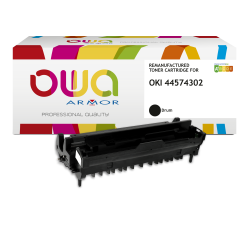 En_tambour remanufacturé owa - standard - noir - pour oki 01283601, 44574302
