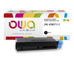 Toner remanufacturé OWA - haute capacité - Noir - pour OKI 45807111