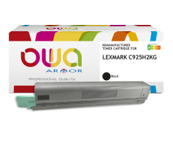Toner remanufacturé OWA - standard - Noir - pour LEXMARK C925H2KG