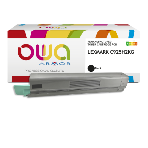 Toner remanufacturé OWA - standard - Noir - pour LEXMARK C925H2KG