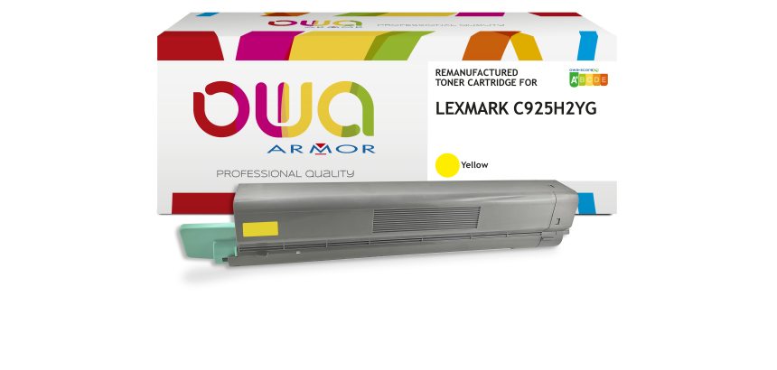 Toner remanufacturé OWA - standard - pour LEXMARK C925H2CG