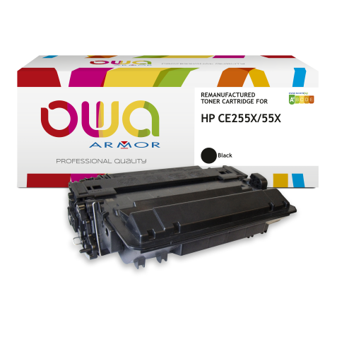 Toner remanufacturé OWA - très très haute capacité - Noir - pour HP CE255X