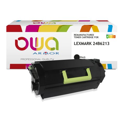 Toner remanufacturé OWA - standard - Noir - pour LEXMARK 24B6213
