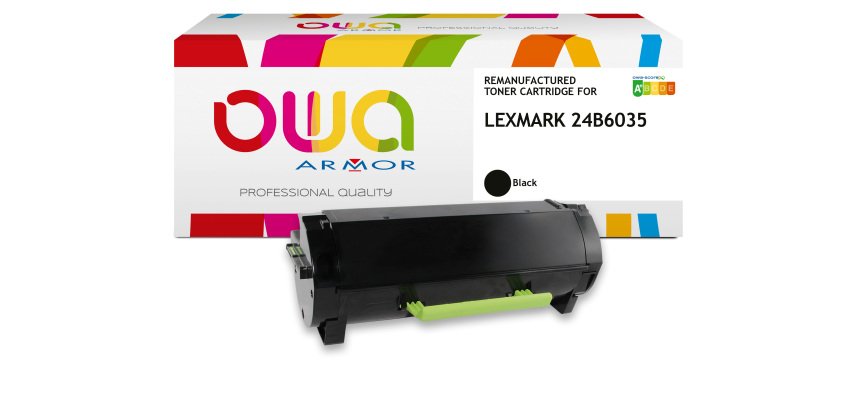 Toner remanufacturé OWA - standard - Noir - pour LEXMARK 24B6035