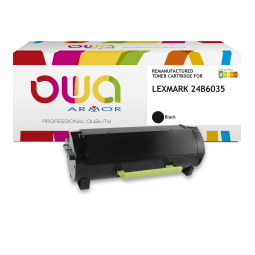 DE_Toner remanufacturé OWA - standard - Noir - pour LEXMARK 24B6035