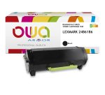 Toner remanufacturé OWA - standard - Noir - pour LEXMARK 24B6186