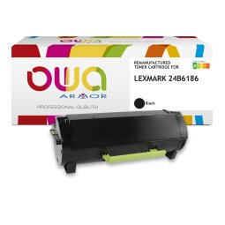 DE_Toner remanufacturé OWA - standard - Noir - pour LEXMARK 24B6186