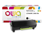 Toner remanufacturé OWA - standard - Noir - pour LEXMARK 24B6186