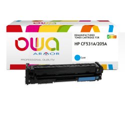 Toner remanufacturé OWA - standard - Cyan - pour HP CF531A