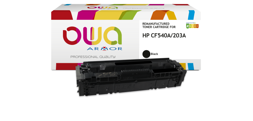 Toner remanufacturé OWA - standard - Noir - pour HP CF540A