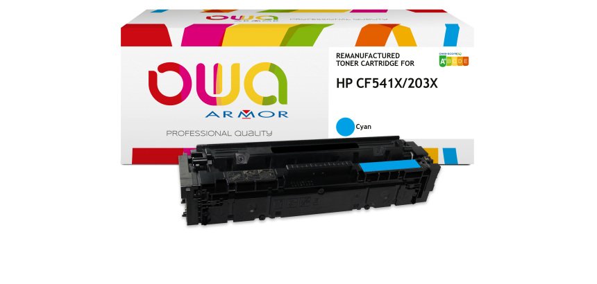 Toner remanufacturé OWA - haute capacité - pour HP CF541X