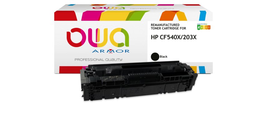 Toner remanufacturé OWA - haute capacité - Noir - pour HP CF540X