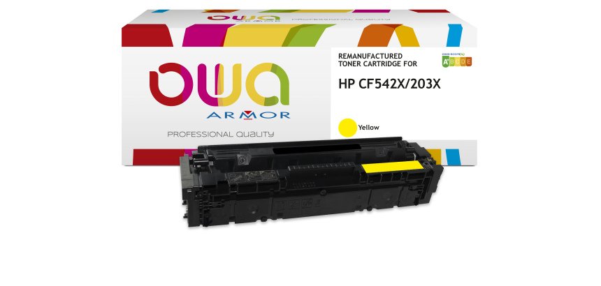 Remanufactured OWA Toner - High Capacity - Yellow - for HP CF542X