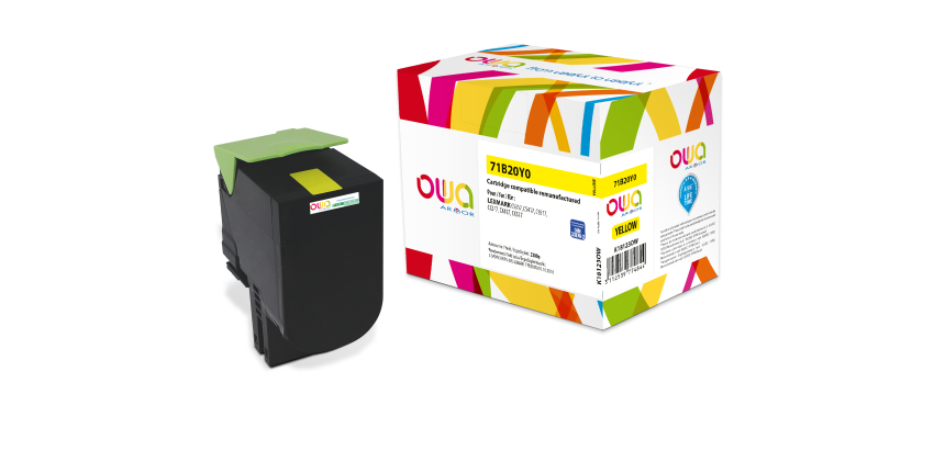 Toner remanufacturé OWA - standard - pour LEXMARK 71B20C0