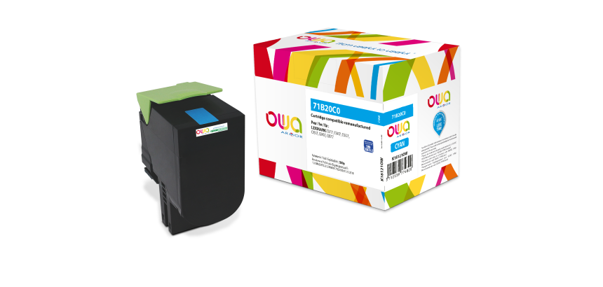 Toner remanufacturé OWA - standard - pour LEXMARK 71B20C0