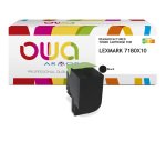Toner remanufacturé OWA - haute capacité - Noir - pour LEXMARK 71B0X10