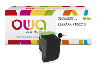 Toner remanufacturé OWA - haute capacité - Noir - pour LEXMARK 71B0X10
