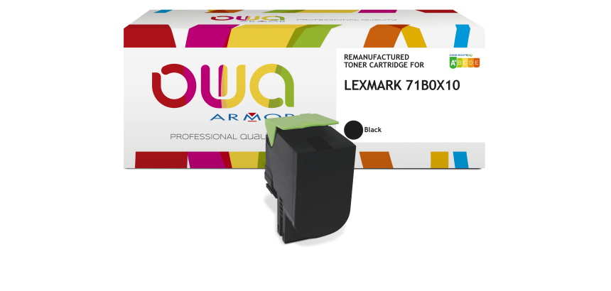 Toner remanufacturé OWA - haute capacité - Noir - pour LEXMARK 71B0X10