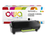 Toner remanufacturé OWA - haute capacité - Noir - pour LEXMARK 51B5X00, 51B2X00