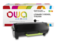 Toner remanufacturé OWA - haute capacité - Noir - pour LEXMARK 51B5X00, 51B2X00