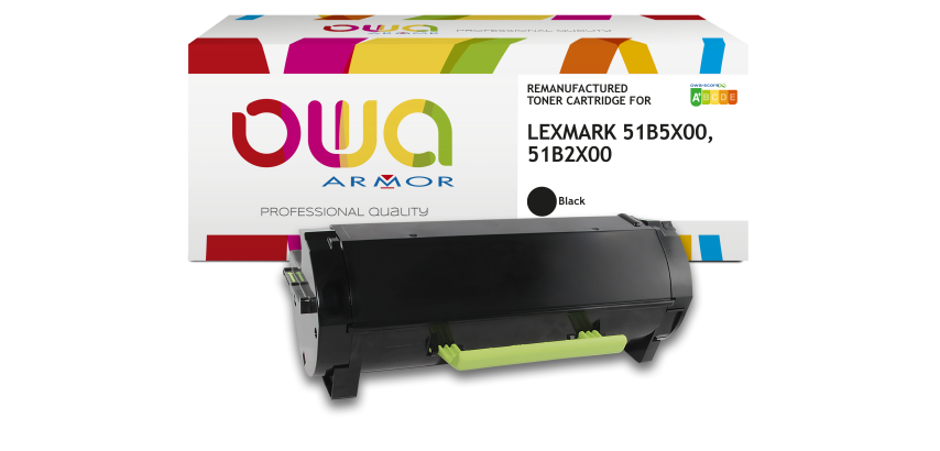 OWA Remanufactured Toner - High Capacity - Black - for LEXMARK 51B5X00, 51B2X00