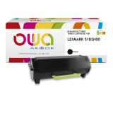 Toner remanufacturé OWA - haute capacité - Noir - pour LEXMARK 51B2H00