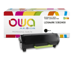 Toner remanufacturé OWA - haute capacité - Noir - pour LEXMARK 53B2H00