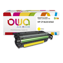 EN_Toner remanufacturé OWA - haute capacité - Jaune - pour HP CF462X