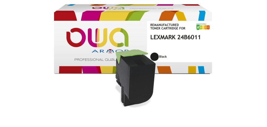 Toner remanufacturé OWA - standard - Noir - pour LEXMARK 24B6011
