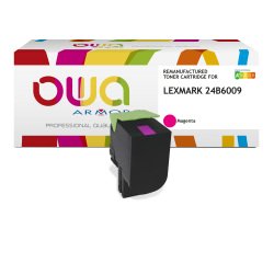 Toner remanufacturé OWA - haute capacité - Magenta - pour LEXMARK 24B6009