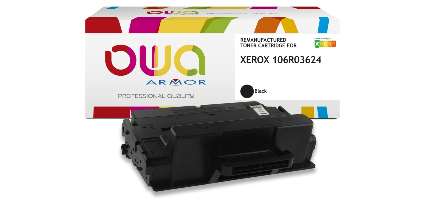 Toner remanufacturé OWA - très très haute capacité - Noir - pour XEROX 106R03624