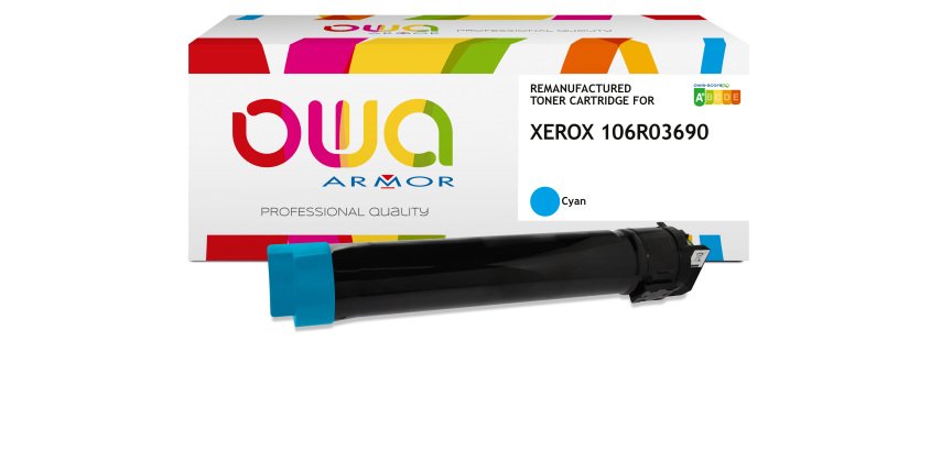 Toner remanufacturé OWA - standard - Cyan - pour XEROX 106R03690