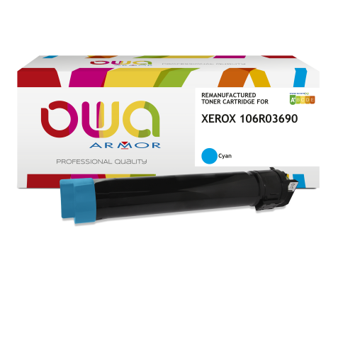 Toner remanufacturé OWA - standard - Cyan - pour XEROX 106R03690