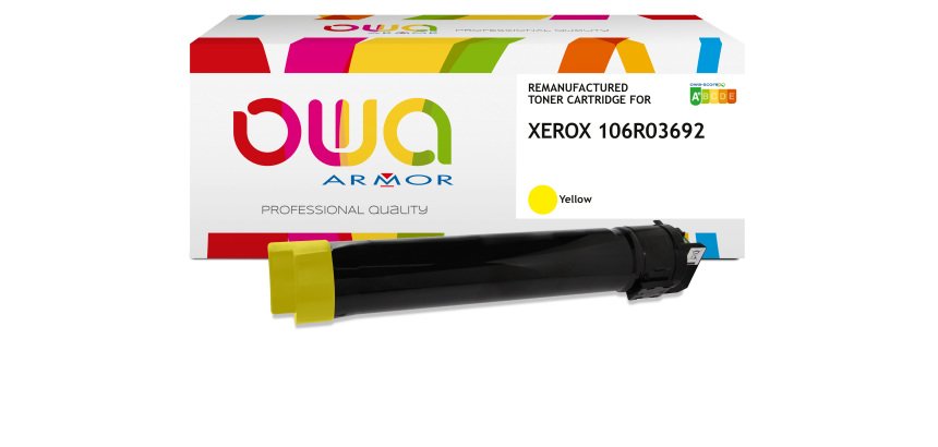 Toner remanufacturé OWA - standard - Jaune - pour XEROX 106R03692