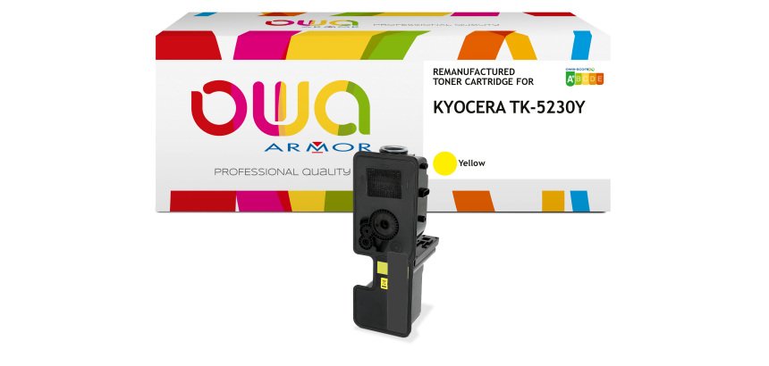 Toner remanufacturé OWA - standard - Jaune - pour KYOCERA TK-5230 Y