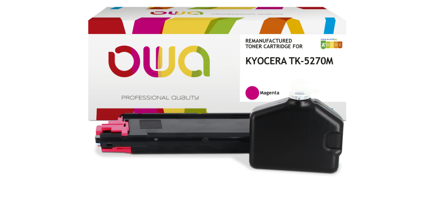 Toner remanufacturé OWA - standard - pour KYOCERA TK-5270 C