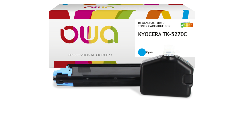 Toner remanufacturé OWA - standard - pour KYOCERA TK-5270C