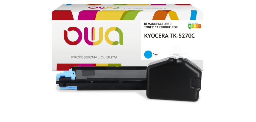 Toner remanufacturé OWA - standard - pour KYOCERA TK-5270 C