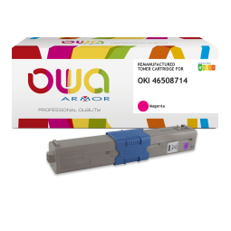 EN_Toner remanufacturé OWA - standard - Magenta - pour OKI 46508714