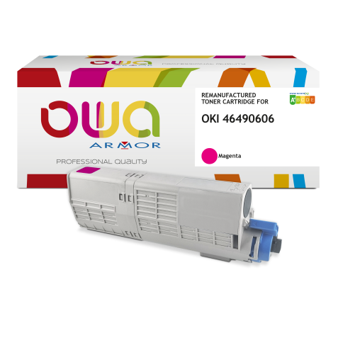 Toner remanufacturé OWA - haute capacité - pour OKI 46490607