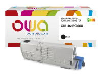 Toner remanufacturé OWA - haute capacité - Noir - pour OKI 46490608