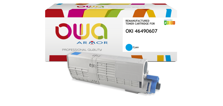 Toner remanufacturé OWA - haute capacité - pour OKI 46490605