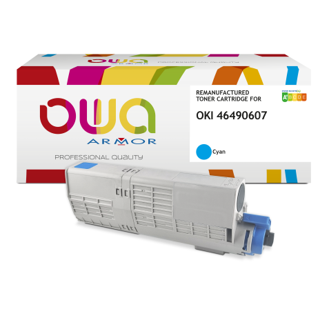 Toner remanufacturé OWA - haute capacité - pour OKI 46490605