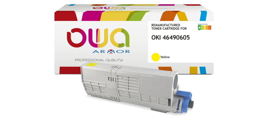 Toner remanufacturé OWA - haute capacité - pour OKI 46490605