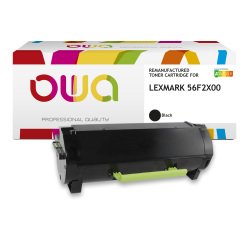 Toner remanufacturé OWA - haute capacité - Noir - pour LEXMARK 56F2X00, 56F0XA0, 56F2X0E