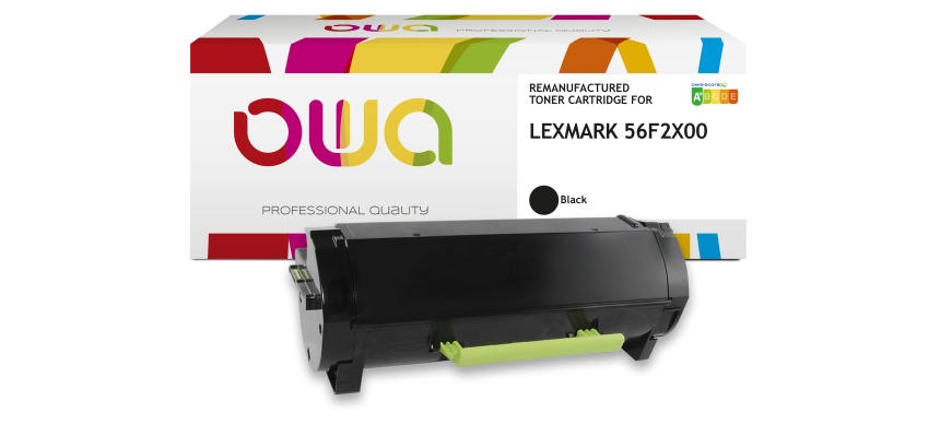 Toner remanufacturé OWA - haute capacité - Noir - pour LEXMARK 56F2X00, 56F0XA0, 56F2X0E