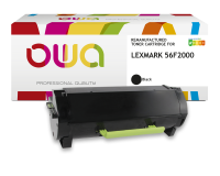 Toner remanufacturé OWA - standard - Noir - pour LEXMARK 56F2000