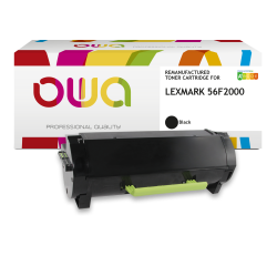 Toner remanufacturé OWA - standard - Noir - pour LEXMARK 56F2000